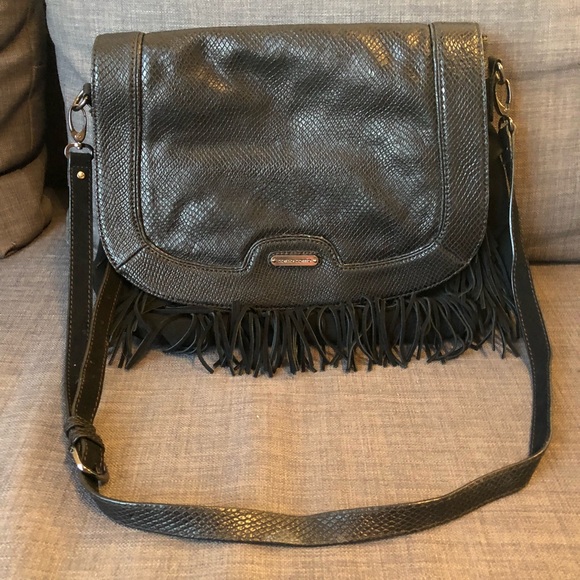 Corso Como Black python effect suede & fringe hobo - Picture 1 of 7